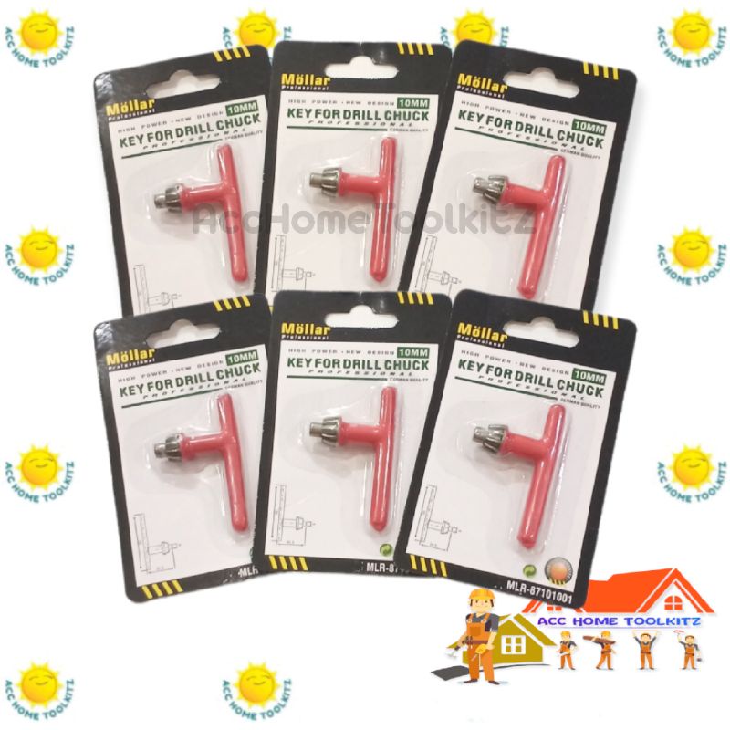 Kunci Kepala Bor Listrik 10MM / Alat Kunci Pembuka Mata bor / Key For Drill Chuck - MOLLAR