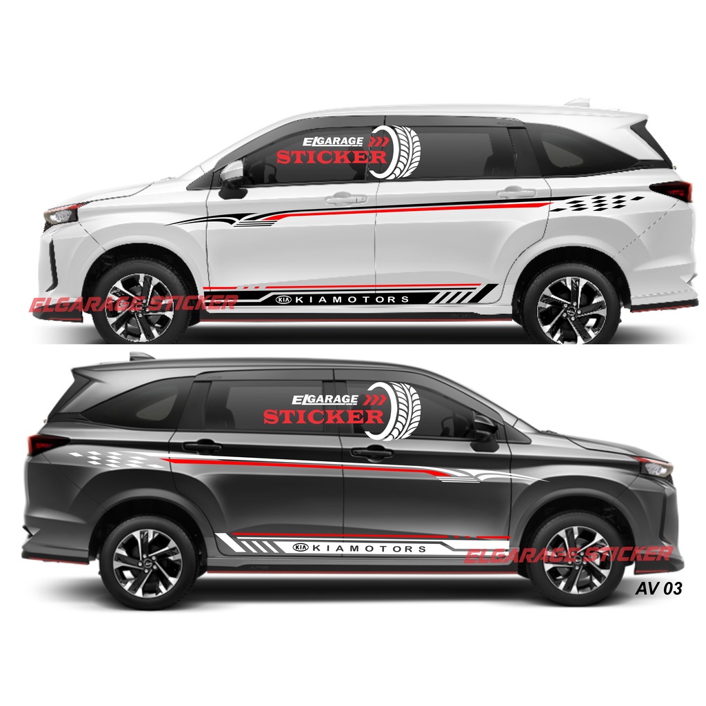 Stiker mobil avanza veloz sticker mobil veloz stripping body samping universal