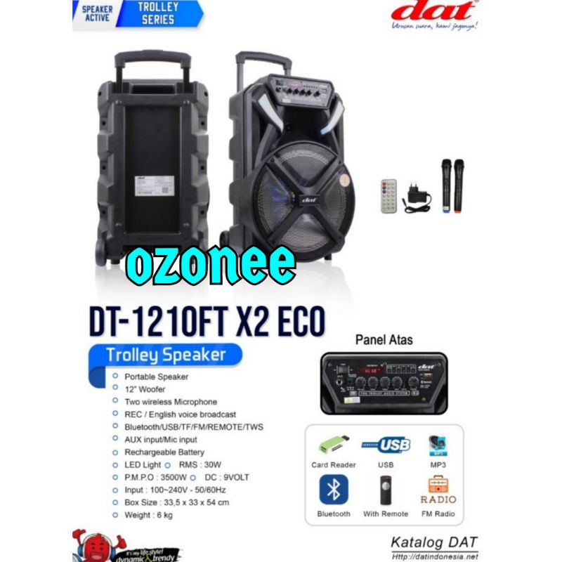 SPEAKER PORTABLE DAT DT 1210FT X2 12 INCH DAT 1210 FT X2 ORIGINAL