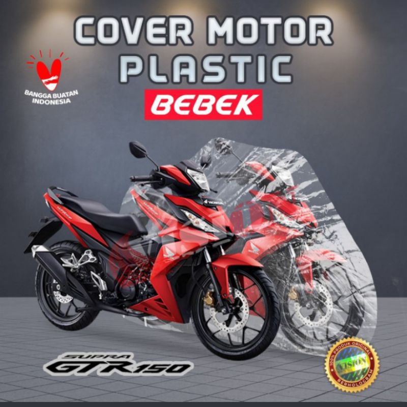 Sarung Cover Motor Pelindung Motor Plastik Transparan Motor Supra GTR