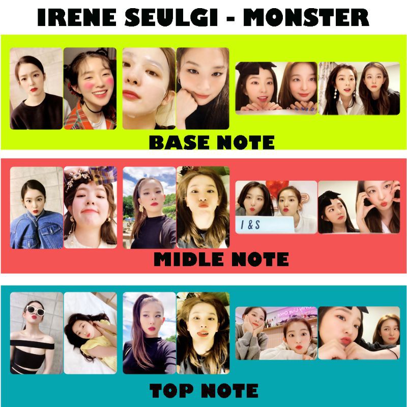 Red Velvet Irene Seulgi Monster Photocard Kpop