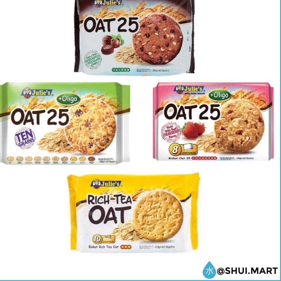 

✞BEST SELLER✞ JULIES OAT 25 BISKUIT / BISCUIT GANDUM OAT DIET TEN GRAINS GRAIN / STRAWBERRY / CHOCOL