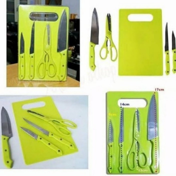 BELLA - TALENAN SET GUNTING PISAU DAPUR 5 IN 1 5IN1 CUTTER SET