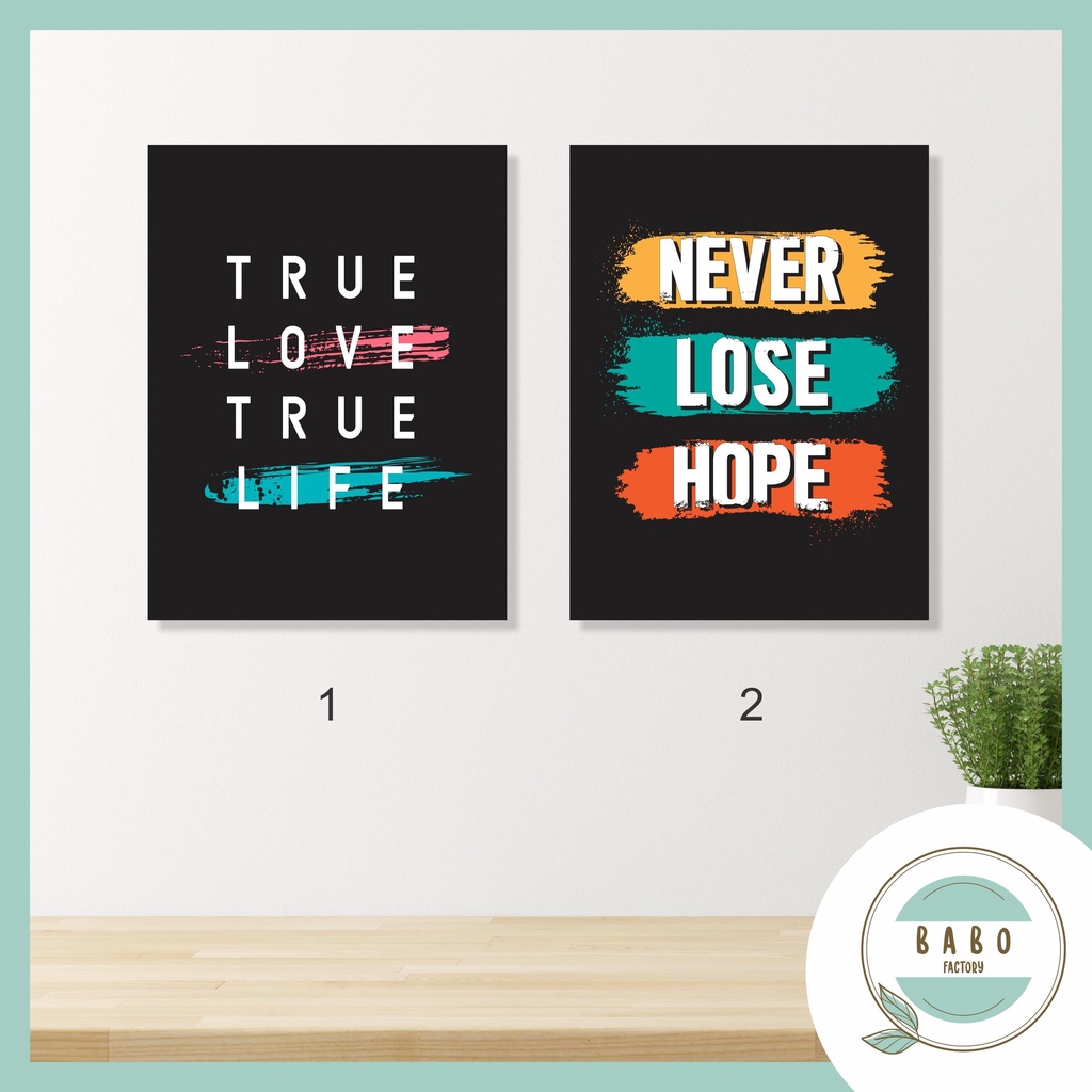 Hiasan Dinding Wall Decor Black Quotes