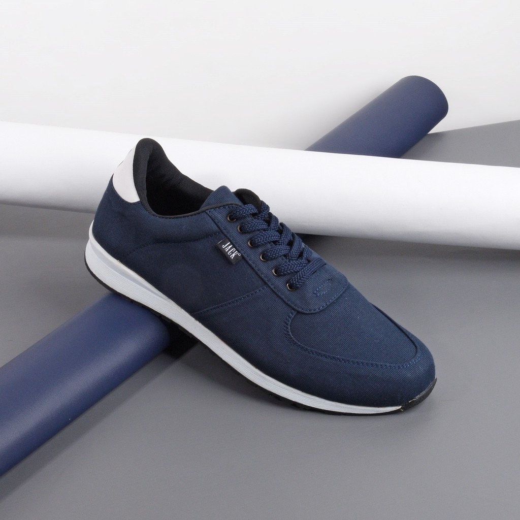 RAVE NAVY |FORIND x JACK| Sepatu Sporty Kanvas Kets Running Pria/Cowok Lokal Sneakers Footwear Ori