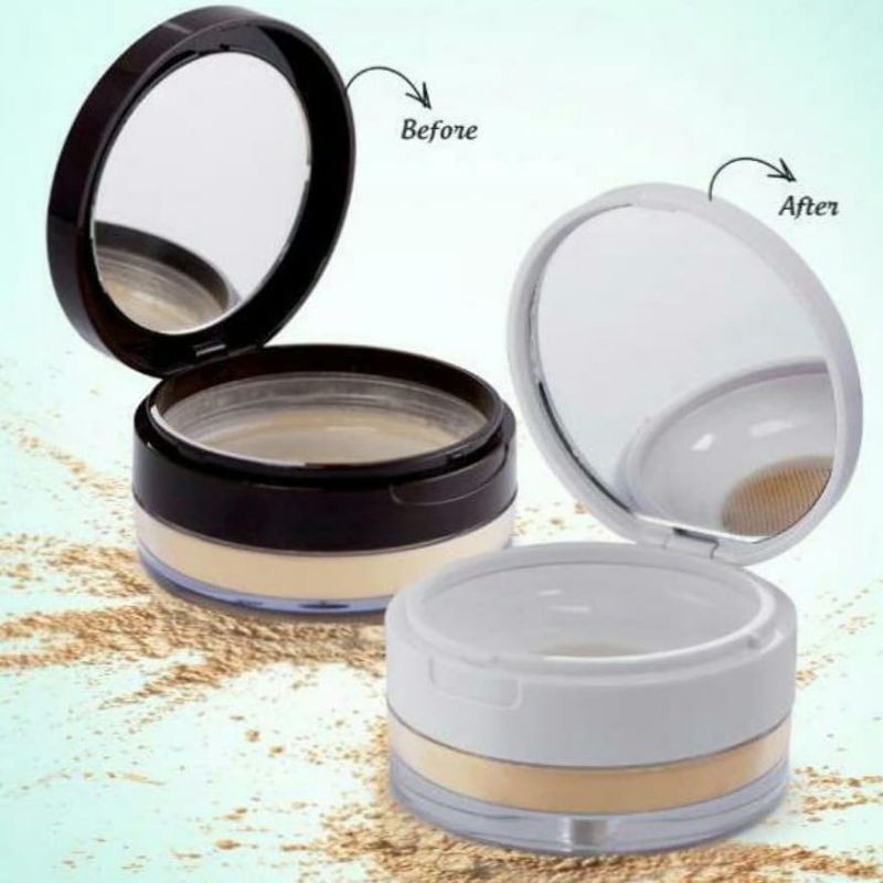 Loose Baked Powder Chrystal Natural Immortal / Loose Powder Crystal Natural / Bedak Tabur Immortal