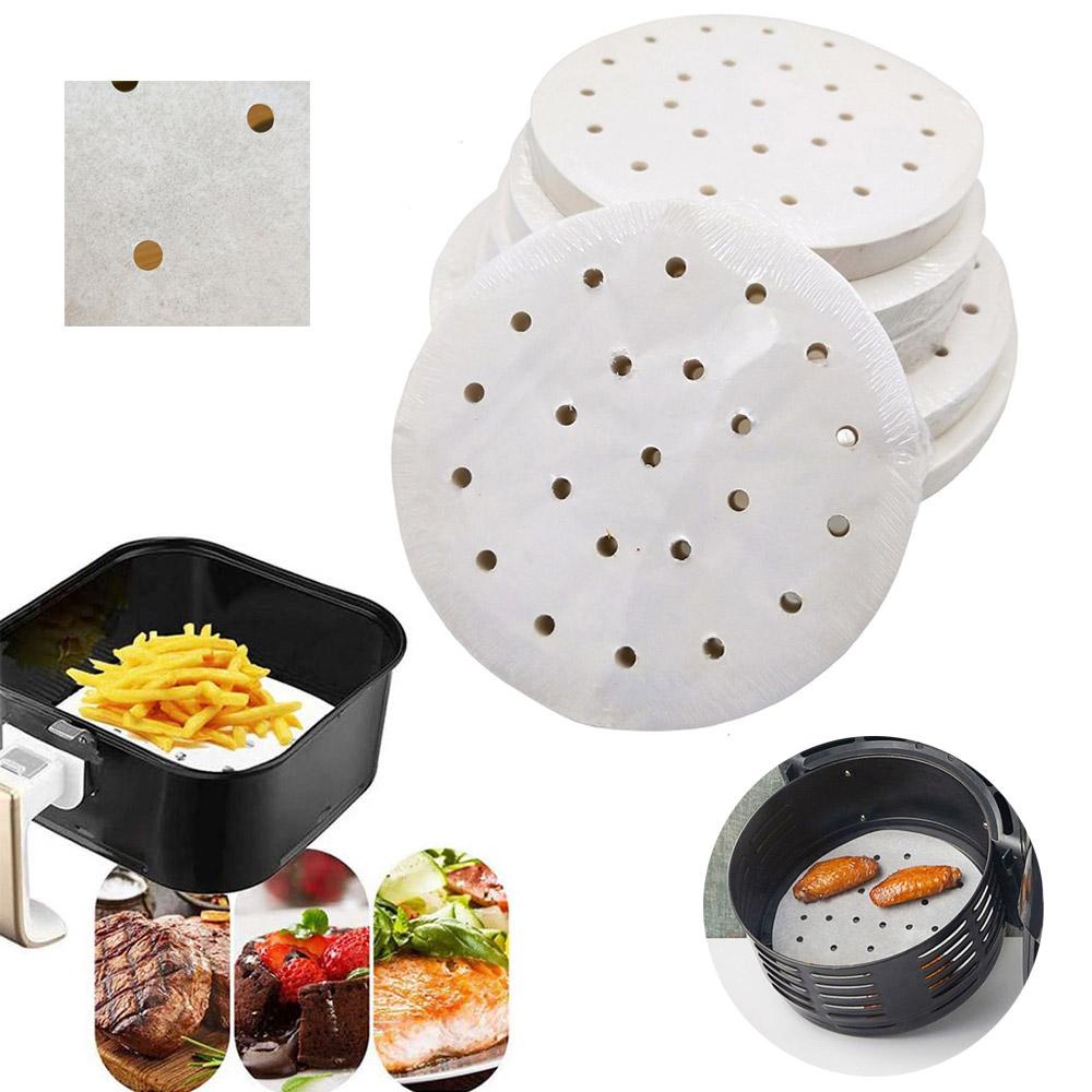 Suyo 100Pcs / Set Alas Air Fryer Anti Lengket Tahan Panas Untuk Perlengkapan Dapur