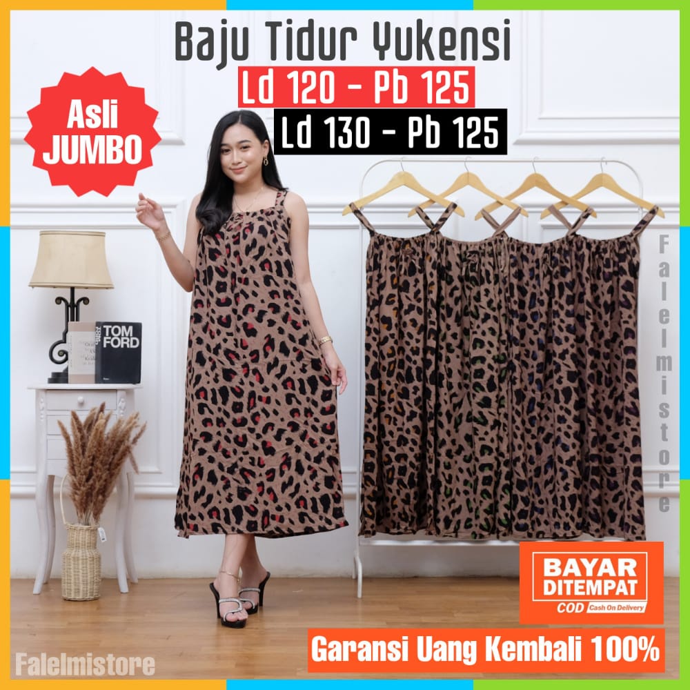 Daster Baju Tidur Jumbo Longdress Tanpa Lengan Ld 130 XXXL Singlet Yukensi Kensi Tengtop Tali Satu P