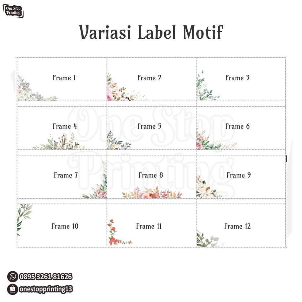 

LABEL NAMA MOTIF UNDANGAN MURAH - TANPA CETAK NAMA