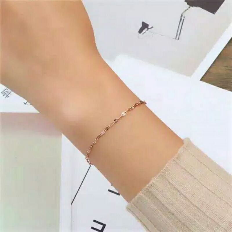 GELANG TANGAN  MODEL PECAH KOPI TITANIUM