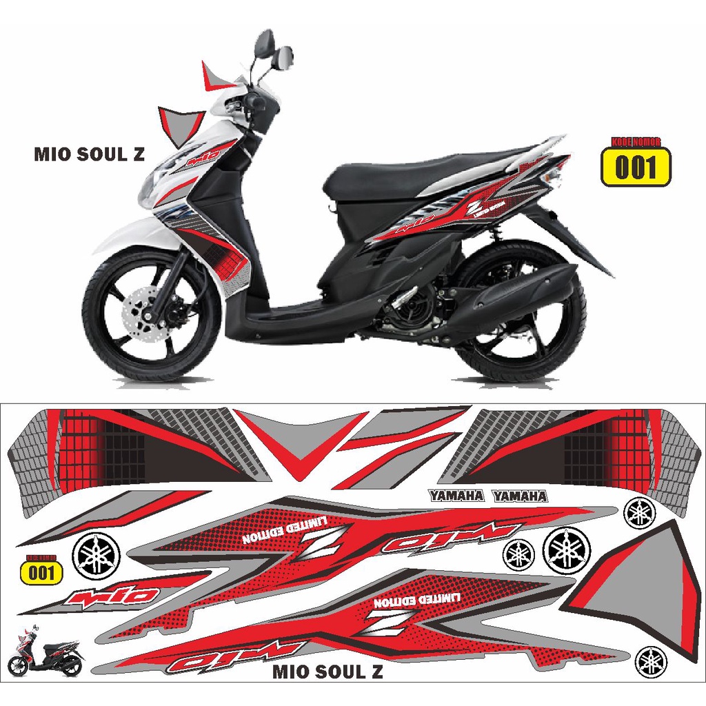 Stiker Striping Mio Soul Z Yamaha