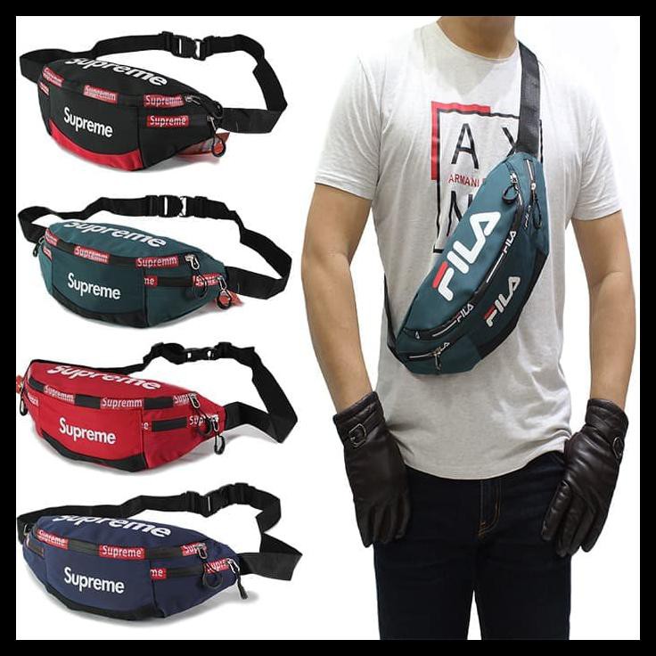 MURAH MERIAH Tas slempang dada Original Impor WaistBag Pinggang Fashion Pria wanita - Biru adidas