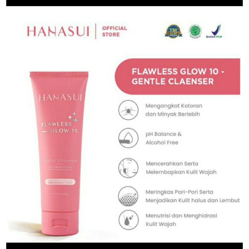 Hanasui flawless glow 10 facial wash
