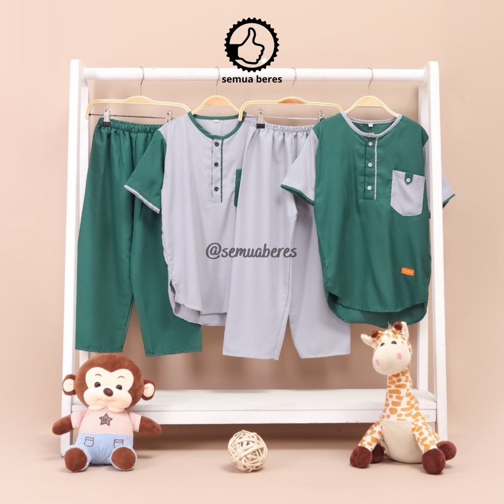 Setelan Baju Koko Anak MIX Celana Panjang Peci Set Sarkoci Kemeja Kurta Sarung Polos Kain Katun Laki Cowok Newborn Baby Bayi TK SD Sekolah Madrasah Pesantren Muslim Islam Warna Remaja Kokoh Umur Usia 0 1 2 3 4 5 6 7 8 9 Tahun 10 11 12 18 24 Bulan Salur