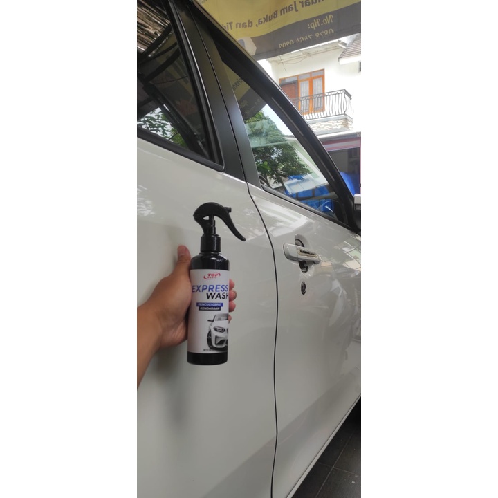 Sabun Cuci Waterless Shampoo Motor Mobil Tanpa Sentuh Tanpa Bilas Waterless Wash Top Express Wash Cuci Mobil Motor Tanpa Air 250ml Bonus Lap Microfiber