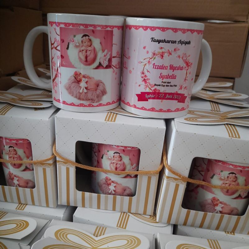 souvenir mug custom / mug ultah / souvenir pernikahan