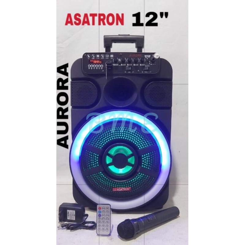 Speaker Aktif Bluetooth Karaoke Portable Asatron 12inch Asatron Aurora