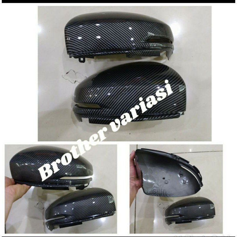 Cover Spion grand all new jazz mobilio brv brio 2014 2020 2021 2022 2023 motif carbon model ganti