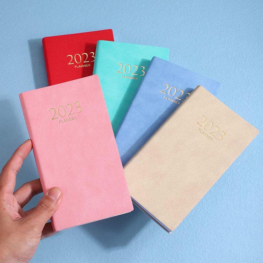 Lanfy 2023 Notebook Daily Solid Color Weekly Planner 365hari Jadwal Organizer Perlengkapan Alat Tulis Agenda Planner