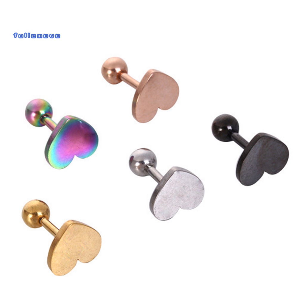 1pc Anting Stud Bentuk Hati Geometris Untuk Aksesoris