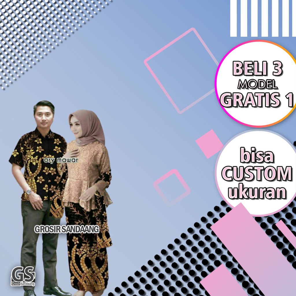 Batik Couple bisa COD Couple Batik Couple Brukat Batik Couple Kebaya Batik Cople Marlena