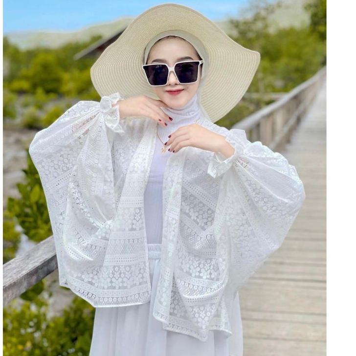 ㊫ OUTER BROKAT KERUT// KARDIGAN BRUKAT // ATASAN BRUKAT KERUT // KARDIGAN OVERSIZE ↯