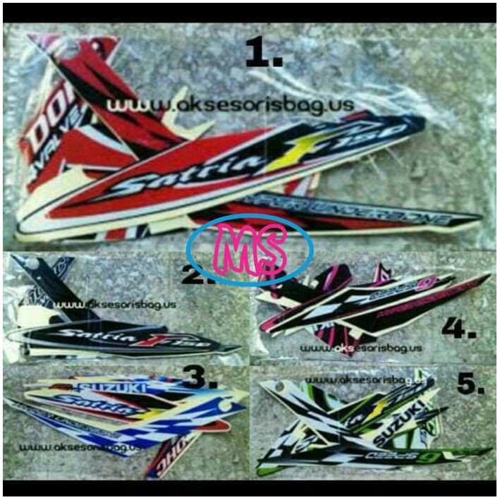 FU126 Stiker Motor Sticker Original Striping Satria Fu 2012 - 2013