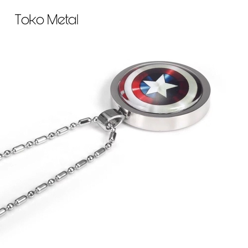 KALUNG TITANIUM KAPTEN AMERIKA / QUANTUM PENDANT/ [ TOKO METAL ]