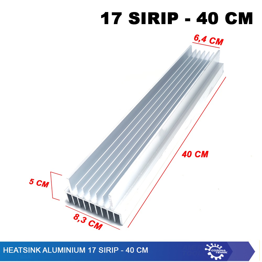 17 Sirip - 40 cm - Heatsink Aluminium