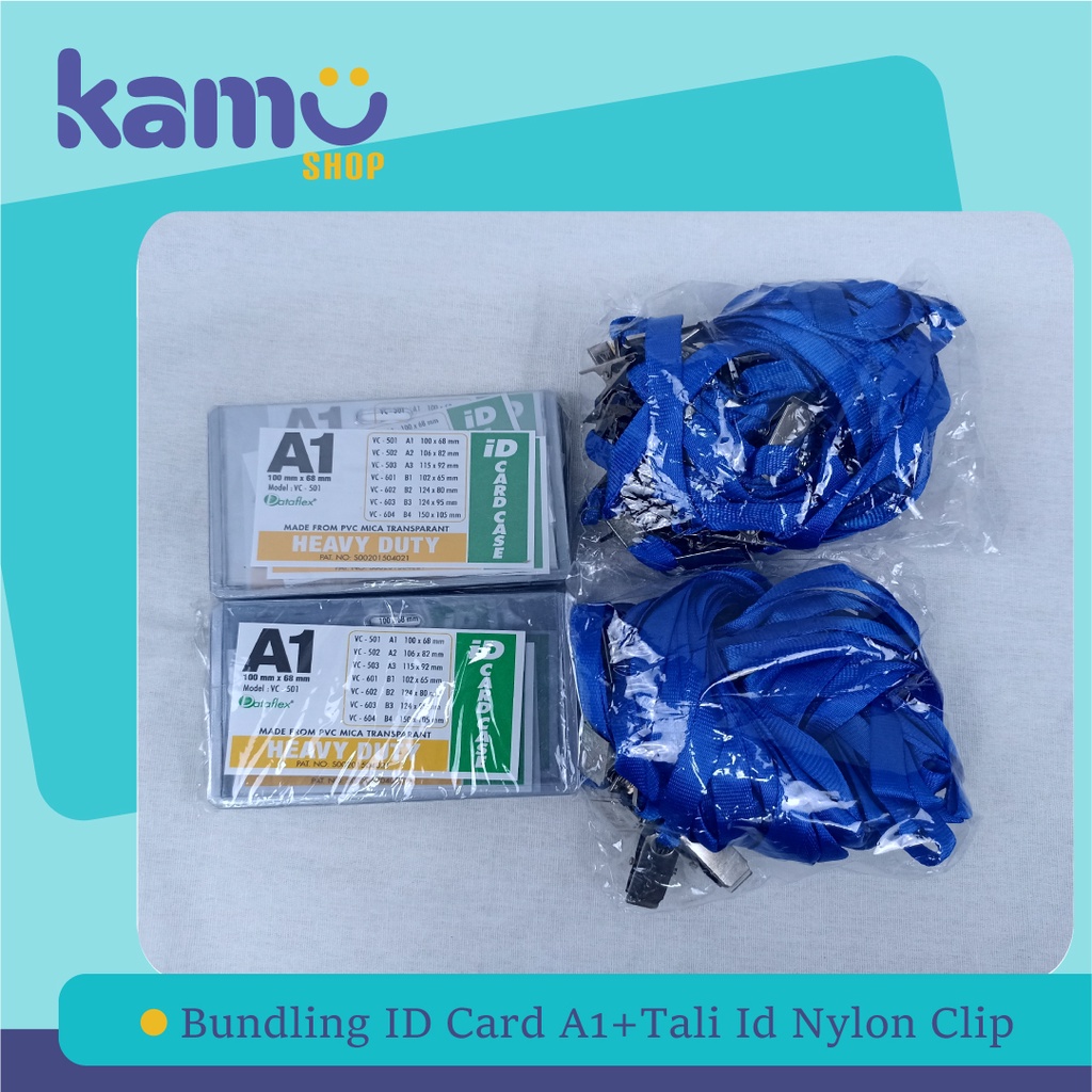 

BUNDLING 40 Pcs ID CARD A1 + 40 Pcs Tali ID Nylon Clip ( NYL )