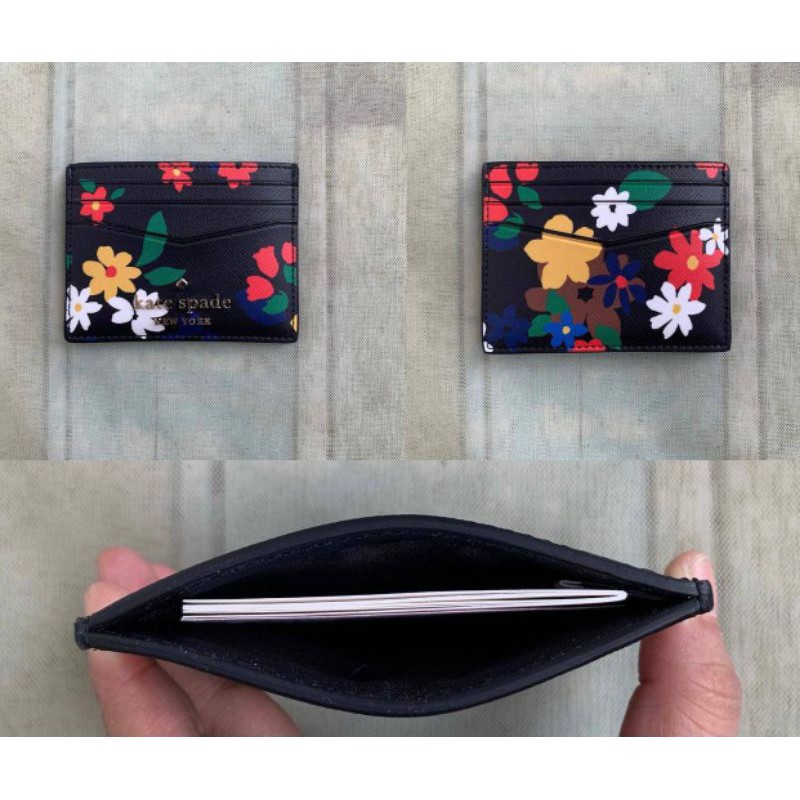 Card holder tory katespade staci sailing floral small slim card holder