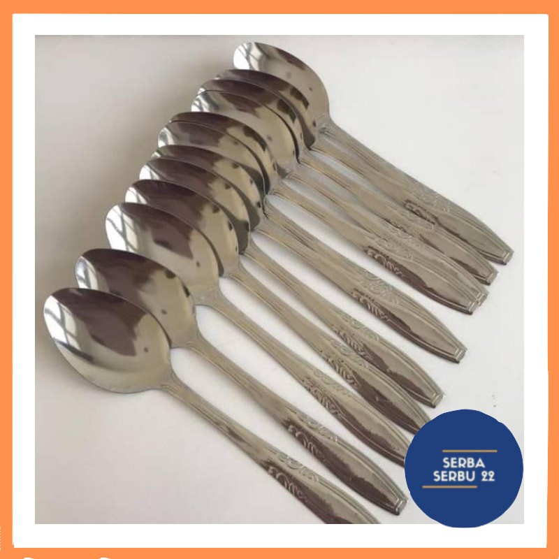 Sendok Stainless / Sendok Makan / Sendok 18gr Murah / Sendok isi 12 pcs / Spoon[ss]