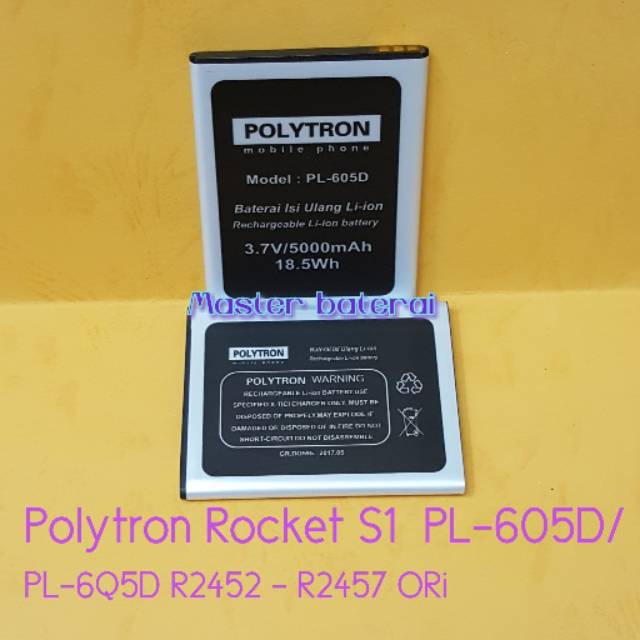 Baterai Polytron Rocket S1 R2452 R2457 Code Batrai Pl 605d Pl 6q5d Batray Politron R 2452 R 2457 Shopee Indonesia