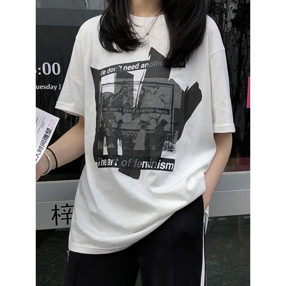 Kaos We Don't Need Another Hero / Kaos Wanita / Oversize Tshirt