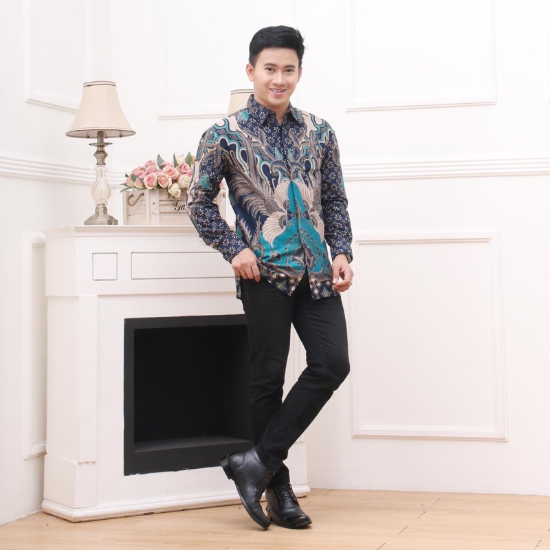 KAIN BAHAN/BAKAL KEMEJA PRIA//WANITA BATIK HALUS PRINTING ALMIRA (BATIK NS) UKURAN 105CM X 210CM
