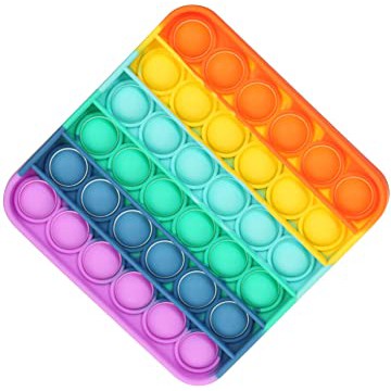 Pop it Rainbow Ready Stok Murah Popit Bubble Toy Untuk Anak Dewasa Penghilang Stres-Kotak 12cm