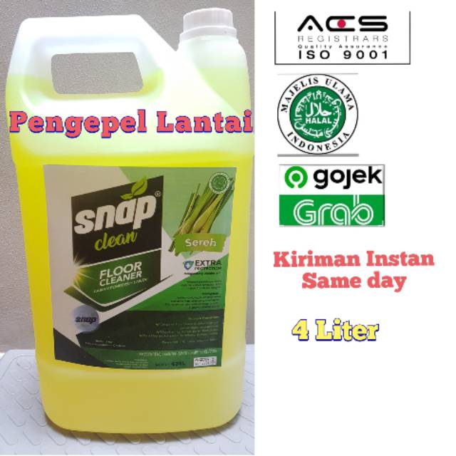 Floor Cleaner Pengepel Lantai 4 Liter Snap Clean | Shopee Indonesia