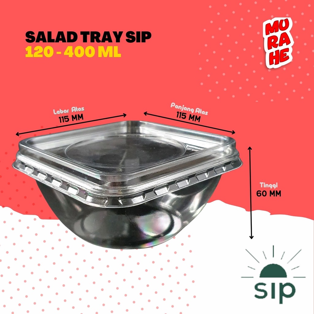 Mika Small Tray Salad SIP 400ml / Tray Salad Buah / Tray Mangkok 50pcs