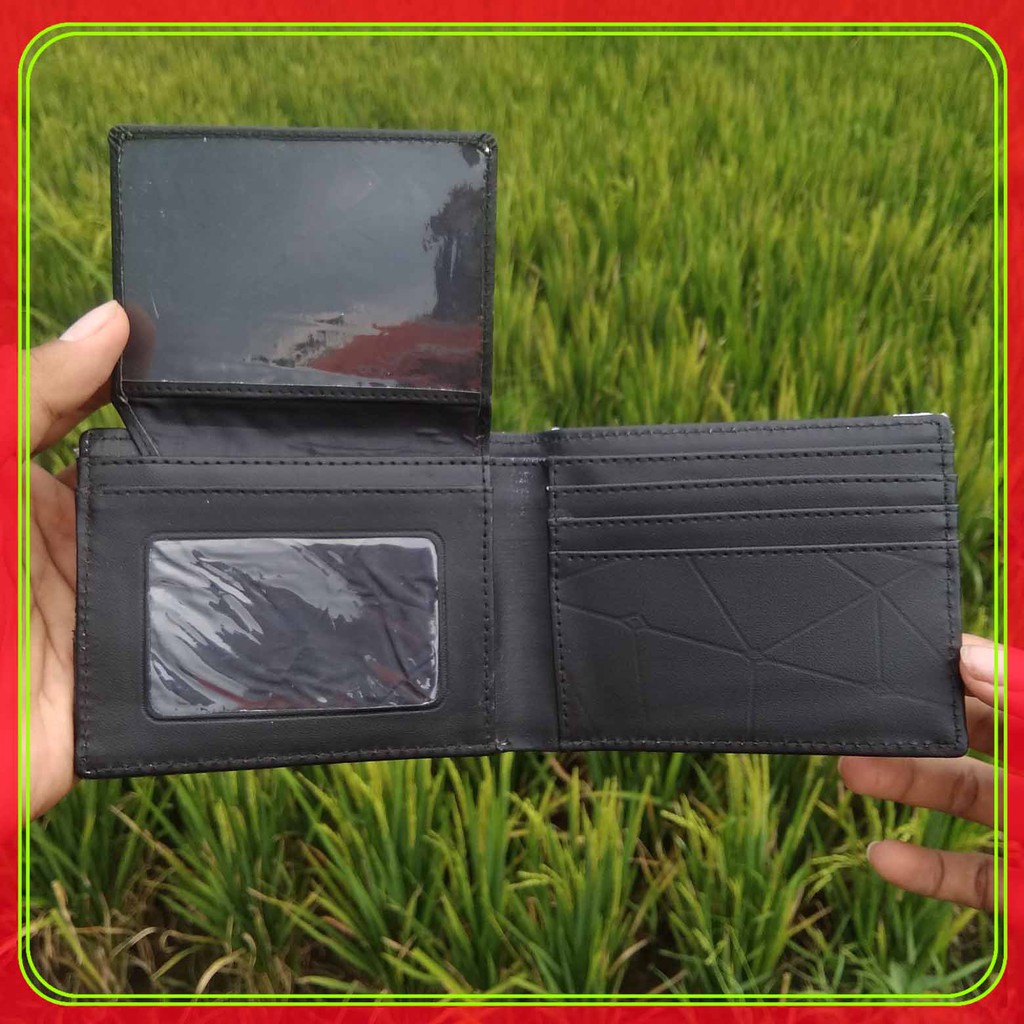 6.6 GREAT SALE! Dompet distro kancing cowok Bahan sintetik Lipat Polos Original