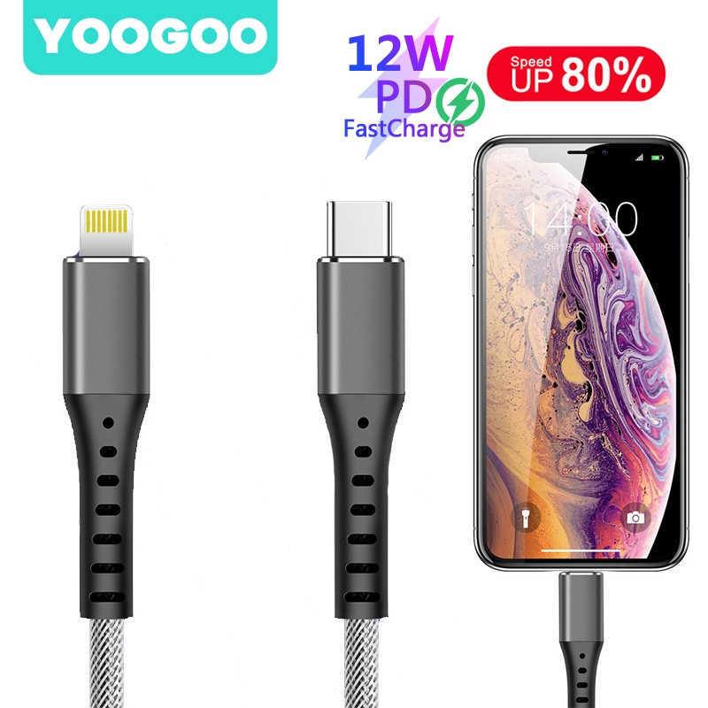 Iphone PD Fast Charging Cable Lighting12W for 8 X 11 Pro Max C To Lighting