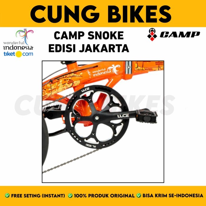 Sepeda lipat 16 inch folding bike Camp Snoke Jakarta Wonderful Indonesia edition