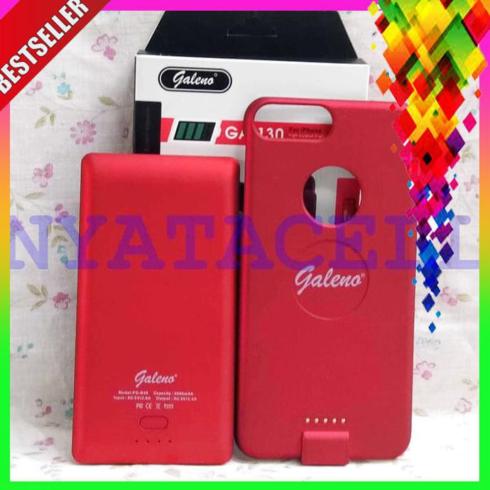 PROMO POWERCASE GALENO IPHONE 8+ PLUS CASE POWERBANK ORIGINAL FAST CHARGE BERKUALITAS