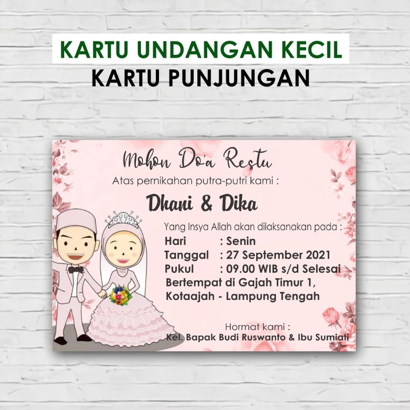Kartu Punjungan / Undangan Kecil / Custom