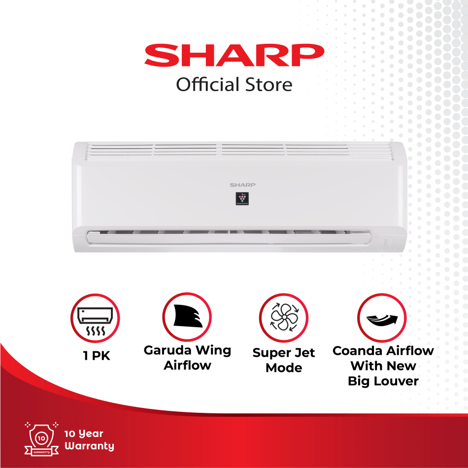 Sharp AC with Plasmacluster BMY Series 1 PK: AH-AP9BMY SHARP INDONESIA OFFICIAL STORE