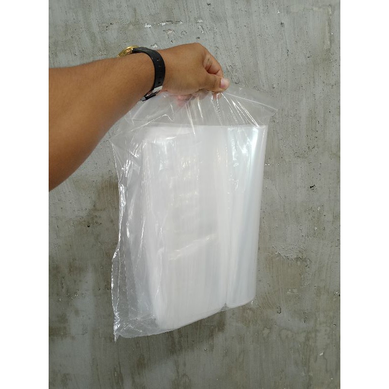 50pc Plastik ziplock bening transparan klip dengan pegangan untuk sepatu