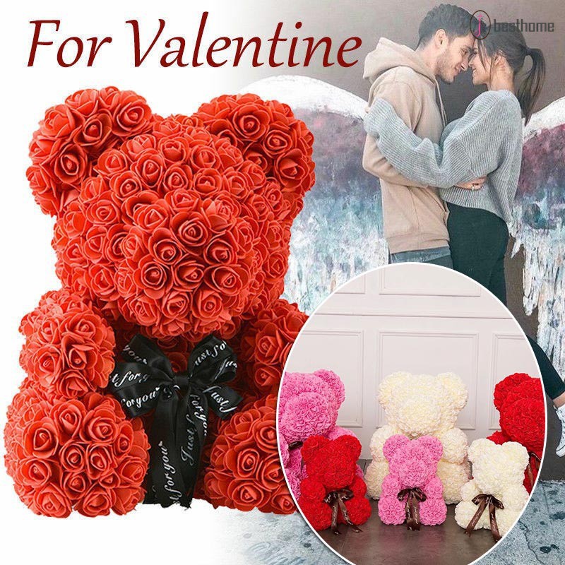 rose teddy bear box