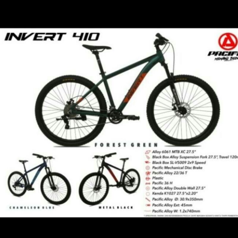 Sepeda Gunung / MTB 27.5 Pacific Invert 410