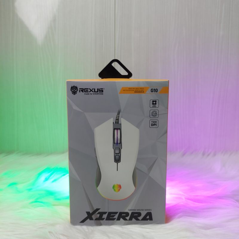 Mouse Optical Rexus gaming 7D G10- WHITE TERMURAH