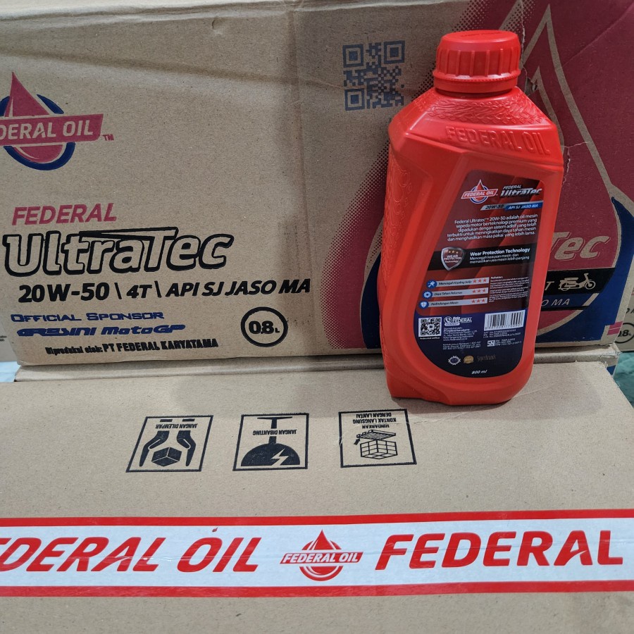 Oli Oil Mesin Federal Ultratec Ultra Tec Bebek Sport 4T 0.8L Perdus 1 dus x 24 Botol