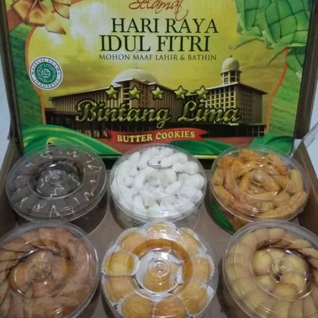 

PAKET LEBARAN 6 TOPLES BINTANG LIMA JUMBO